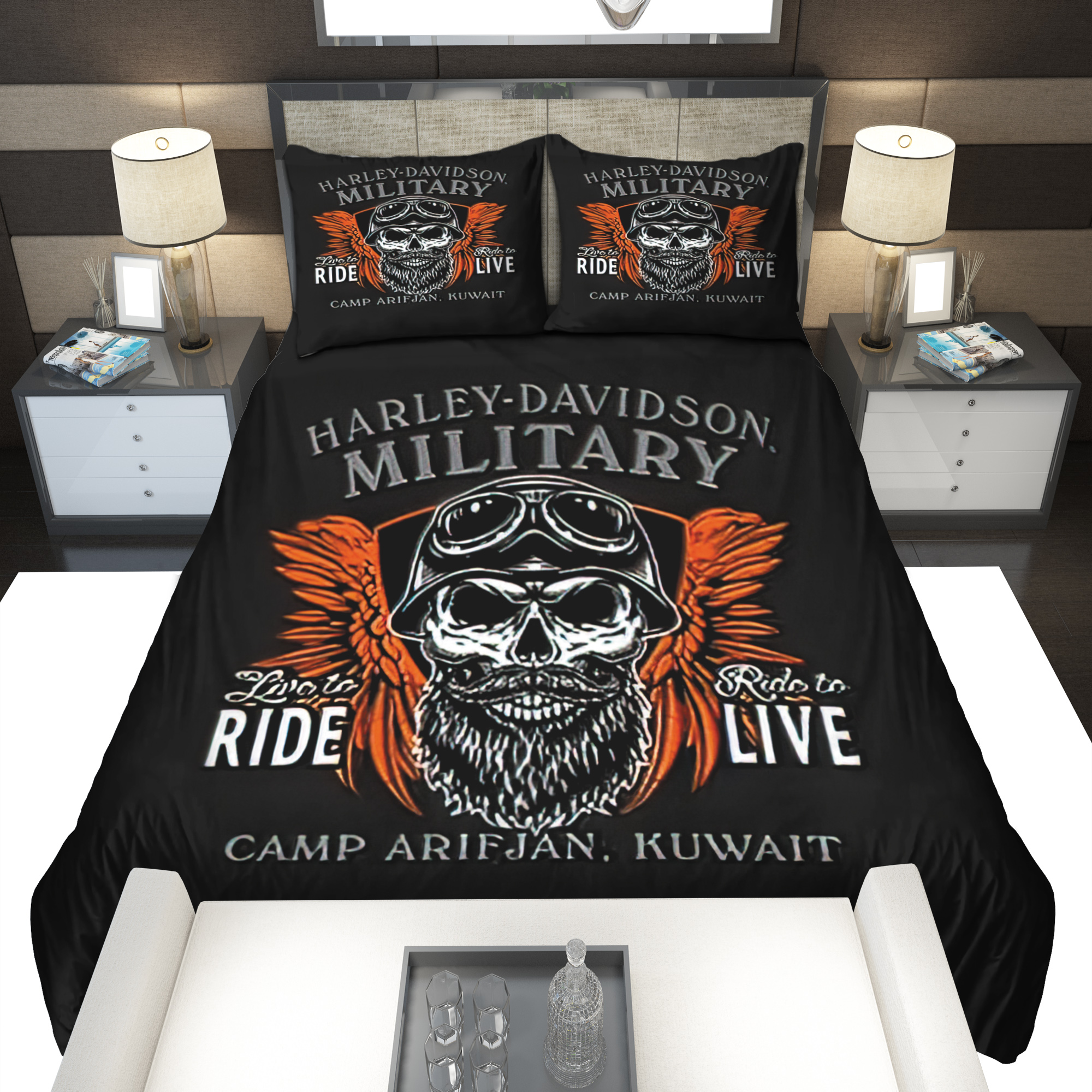 harley davidson duvet cover