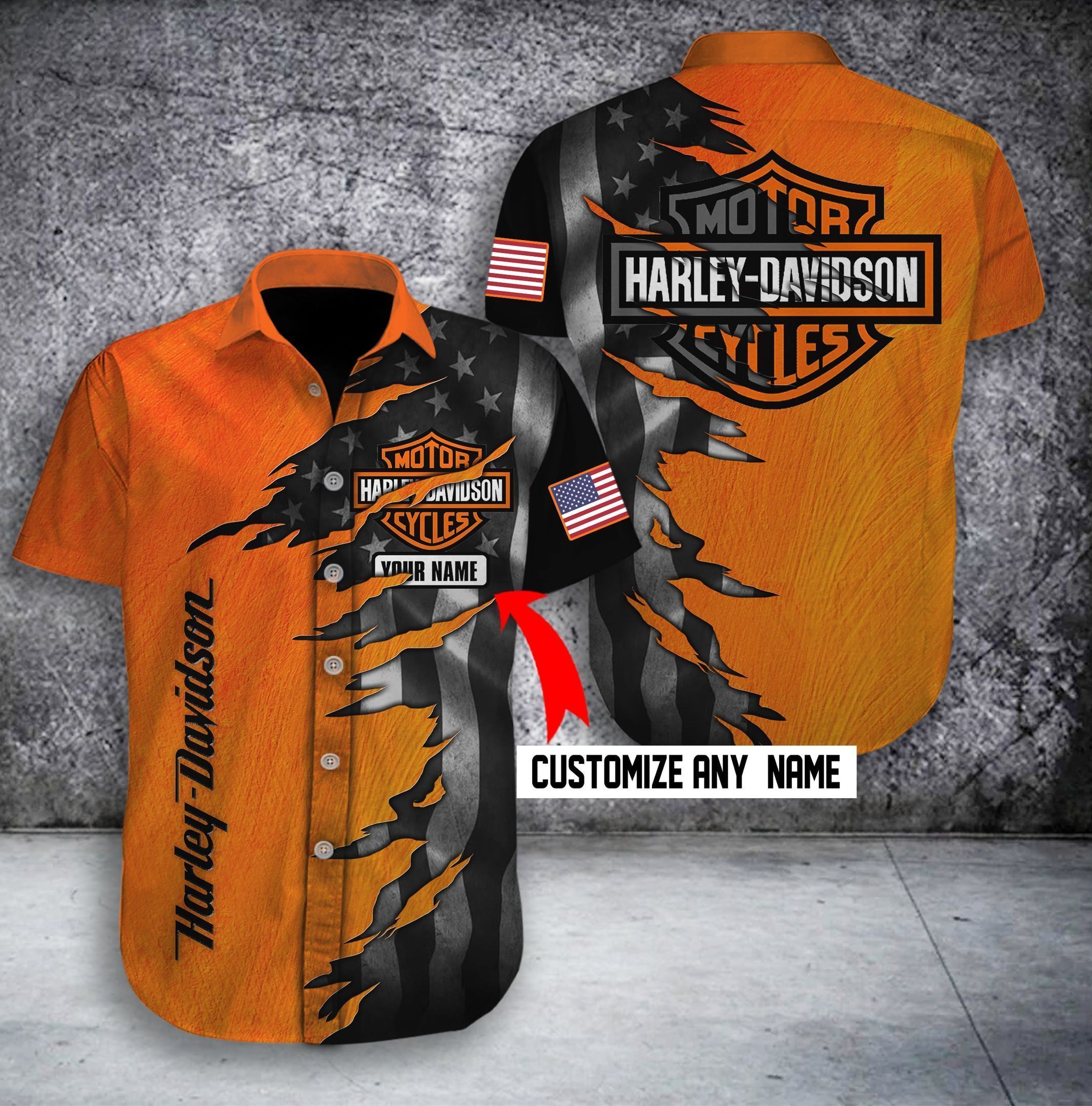 Harley Davidson CUSTOM NAME BUTTON 